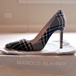 Manolo Blahnik Black and White Heels